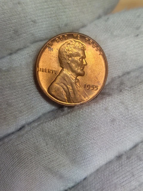 1955 Lincoln Head Wheat Cent Penny - CHOICE BU UNC RED RD COPPER 2