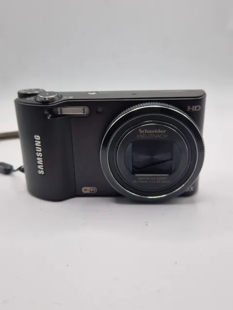 Cámara digital compacta Samsung WB150F 14,2 MP negra probada y funcionando.
