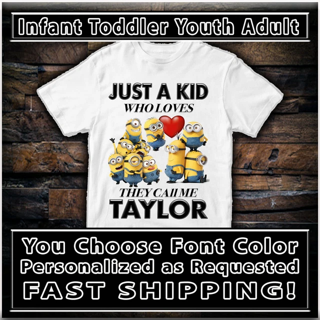 Minions T Shirt Personalized Gift Tshirt Custom Clothing Apparel Merch Kids Tee