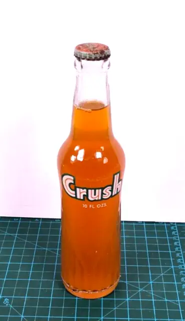 Vintage Orange Crush Acl 7oz Full & Sealed Soda Bottle Evanston, ILL. 👀