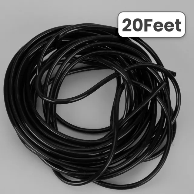 1x Black Universal Silicone Air Vacuum Hose Line Pipe Tube 20 Feet Hot