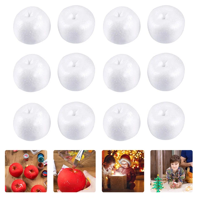20 piezas molde de manzana modelos de espuma blanca hágalo usted mismo artesanía hacer modelos de espuma hágalo usted mismo espuma