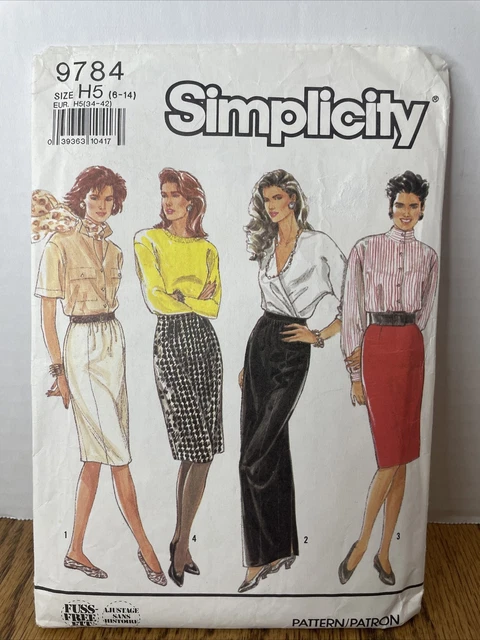 Mccalls 4977, Women 80s Fashion, Jumper Dress, Fitted Waist, Wide Straps,  Button Front, Collared Blouse, Petticoat, Size 8, UNCUT Pattern -   Canada