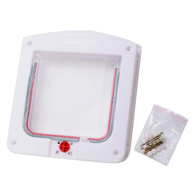 Way Pet Gato Cachorro Suministros Cerradura Bloqueable Puerta con solapa Segura