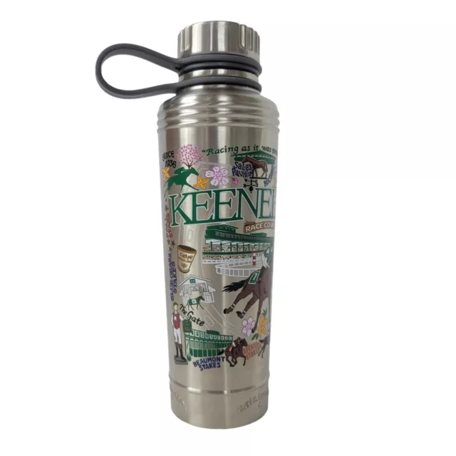 Catstudio Thermal Bottle Keeneland Stainless Steel 18 Oz Swing Top Lid Silver