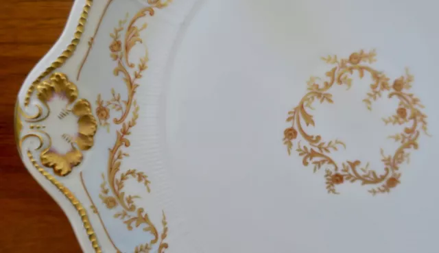 Superbe Plat A Gateau A Tarte Porcelaine Gda Limoges France