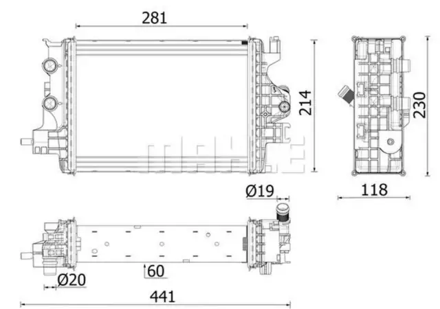 Radiateur de Refroidissement Du Moteur MAHLE pour Renault Captur II