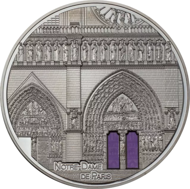 Palau 2021 25$ NOTRE DAME DE PARIS Tiffany Art 5 Oz silber Münze