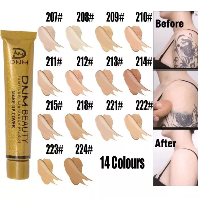 UK Tattoo Cover Up Makeup Skin Scar Birthmark Waterproof Concealer Primer Cream