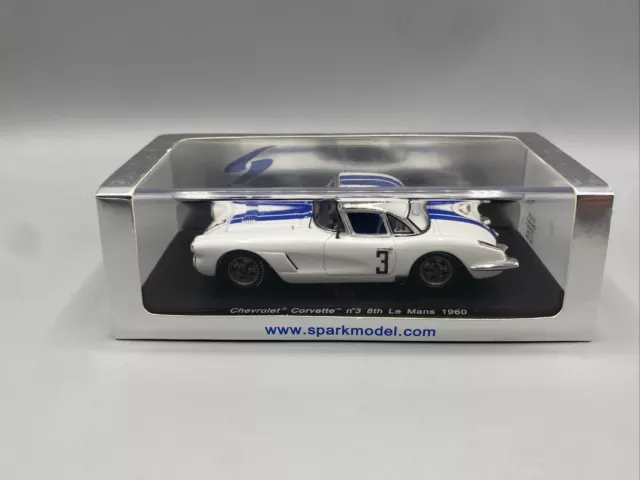 1/43 Spark 1960 Chevrolet Corvette #3 Le Mans J. Fitch B. Grossman Part # S1539