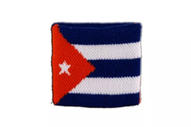 Schweißband Fahne Flagge Kuba 7x8cm Armband für Sport