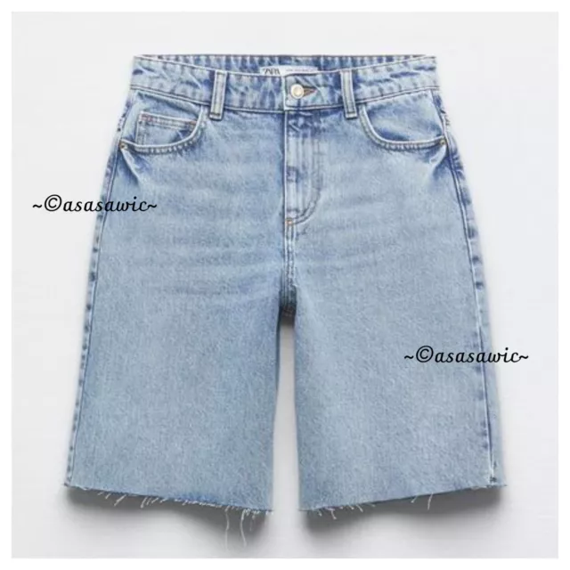 NEW! Zara High-Waist Denim Shorts Size: 38/UK10 With Five Pockets RRP £25.99