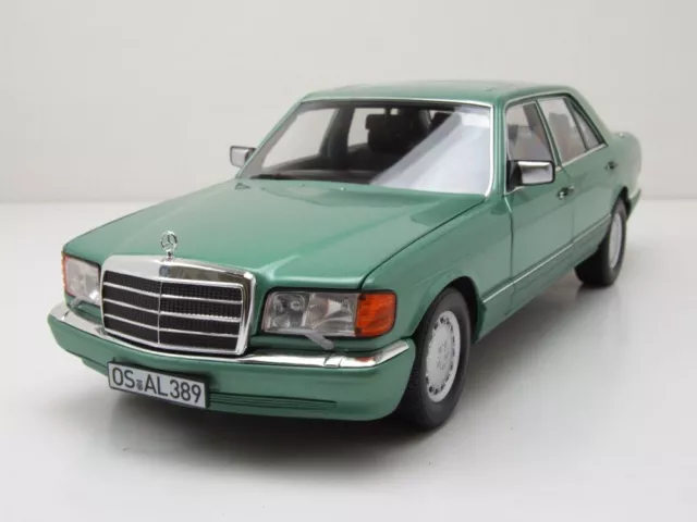 Mercedes 560 Sel CLASSE S W126 1991 Vert Clair Metallic Modellauto 1:18 Norev