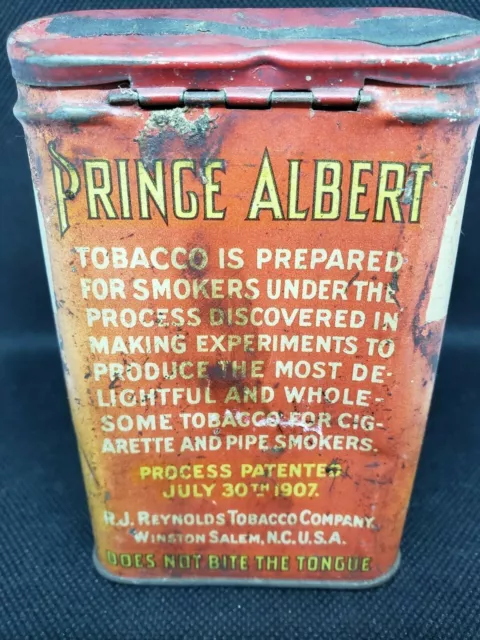 Vintage  Prince Albert Crimp Cut Long Burning Cigar And Cigarette Tobacco Tin 2