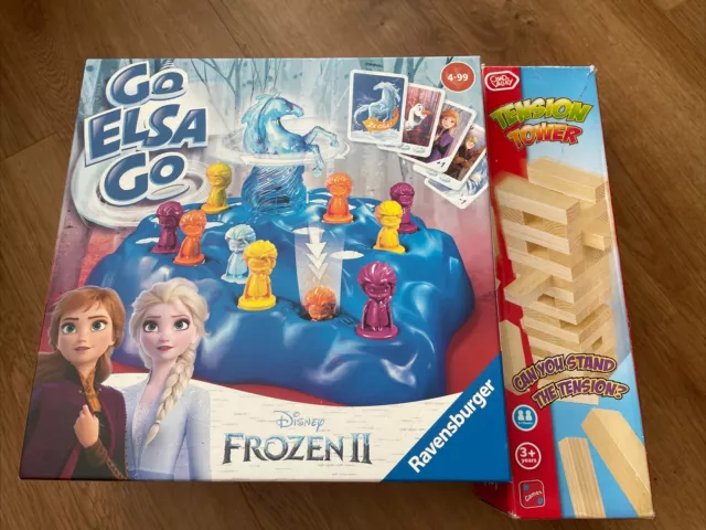 Kids Toys Games Bundle Inc Disney Frozen 2 Go Elsa Go By Ravensburger & Tension