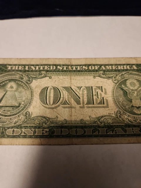1935 E Blue Seal $1 One Dollar Silver Certificate Bill - Old Paper Money 6