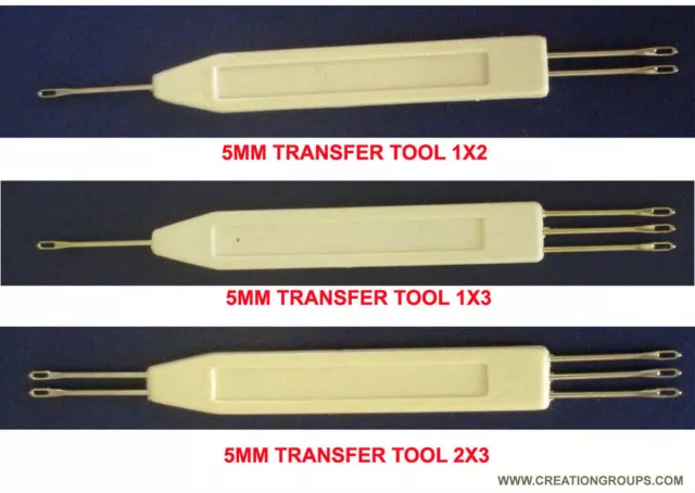 Transfer Tool Set 1X2,1X3,2X3 for All 5mm Knitting Machine Passap White Superba
