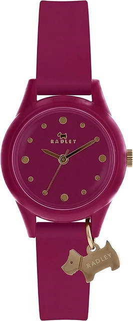 Radley Damenuhr mit rosa Zifferblatt und rosa Silikonarmband Uhr RY2636
