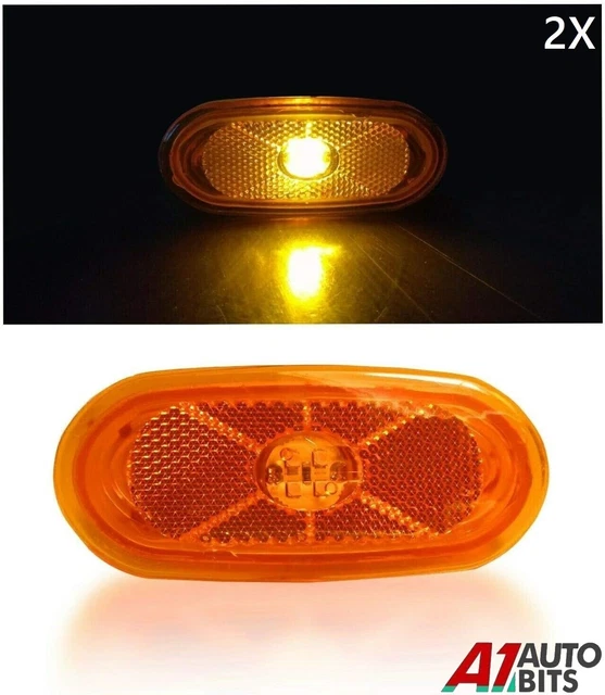 12V 24V AMBRA Arancione LED Laterali Luce X4 Auto Van Camion - Foto 6