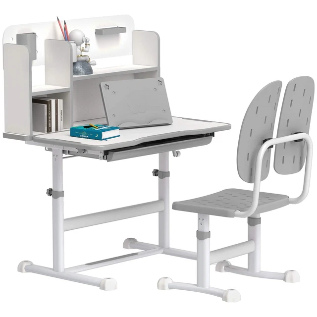 AIYAPLAY HEIGHT ADJUSTABLE Kids Desk and Chair Set, Children School