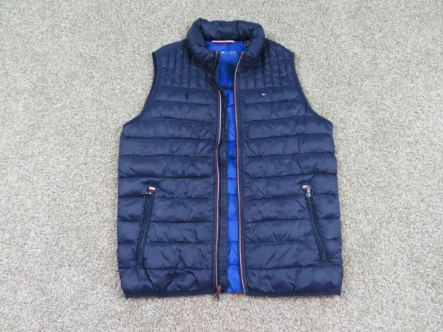 Tommy Hilfiger Vest Mens Small Blue Puffer Quilted Lined Packable Insulated