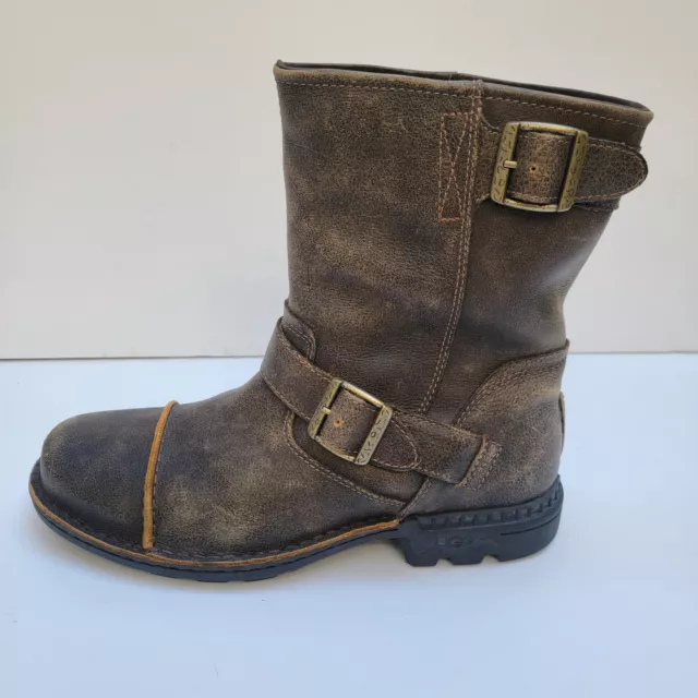 UGG ROCKVILLE MEN'S Distressed Leather Shearling Lined Work Boots Size ...