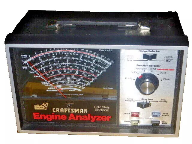 Vintage Sears Craftsman Engine Analyzer Solid State Electronic Model 161.210400