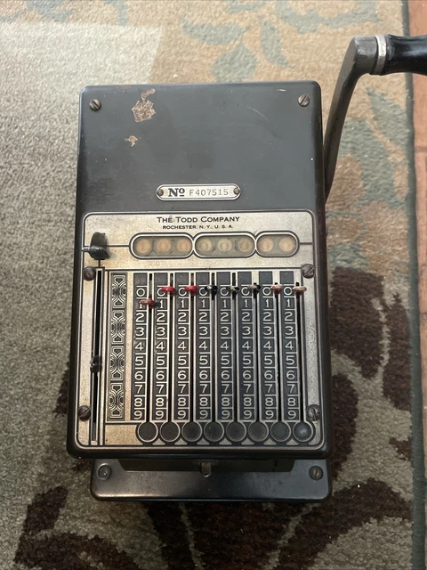antique check writer machine