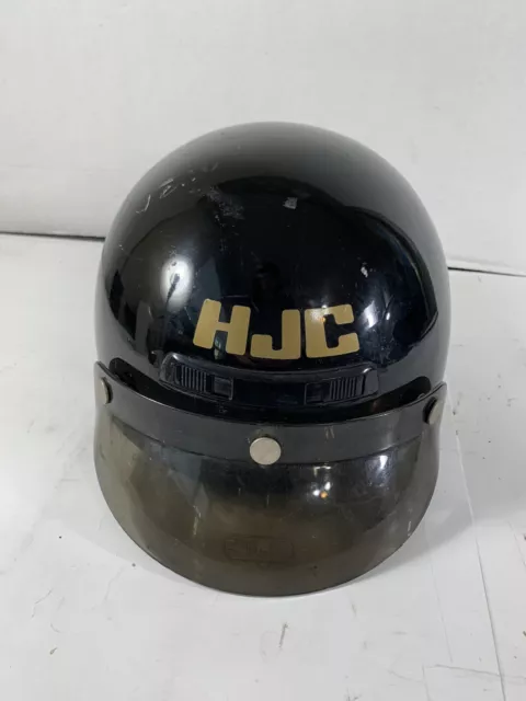 HJC FG-2 DOT BLACK Motorcycle Half Helmet Size (M) Medium