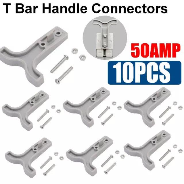 10x Grey T Bar handle for Anderson style plug connectors tool 50AMP 12-24v 6AWG