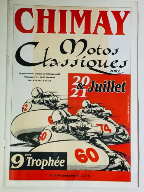 CHIMAY Motorcycle ROAD RACES program.2002 July 20-21  BELGIUM