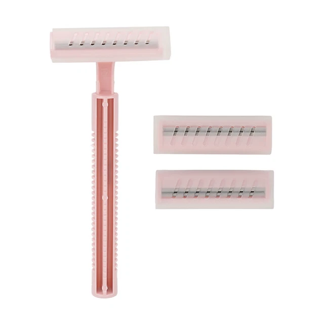 Coltello da depilazione a mano donna ascella coltello da depilazione capelli con 2 lame