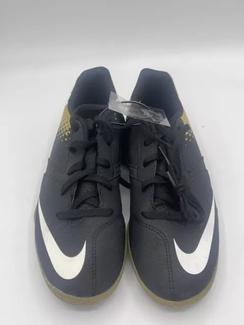 Nike Jr Bomba TF Turf Soccer Shoes Indoor Kids Black Gold Choose Size 3