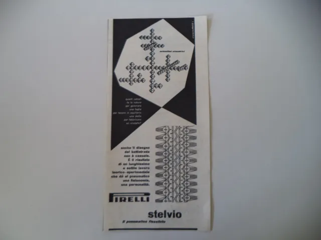 advertising Pubblicità 1953 PNEUMATICI PIRELLI STELVIO