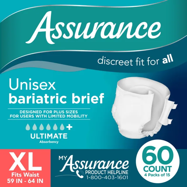 Assurance Incontinence & Postpartum Underwear For Women Maximum Absorbency  S/M 60 Count