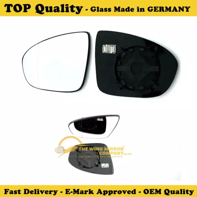 Fits VAUXHALL Meriva 2010->2020 LHS Door Wing Mirror Glass With Heated Base