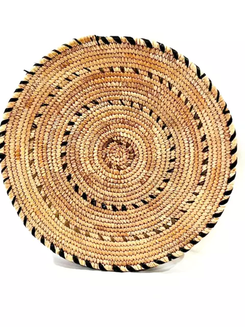 African Wall Plate Decor Rattan Wicker Boho Hanging Woven Tray 10"