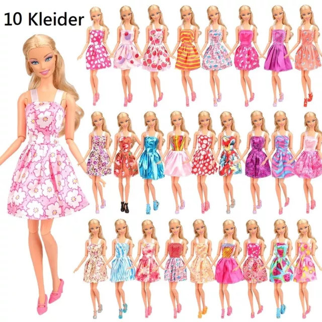 Kleidung Kleider Kleid Set Schuhe Stiefel Tasche für Barbie Puppe 50 Teile 2