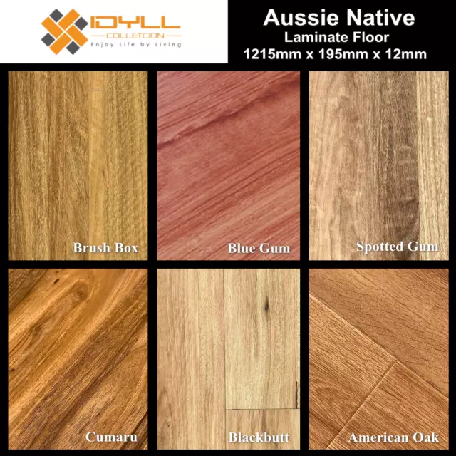 12mm Idyll Laminate Flooring Sample Floating Timber Floor boards Click Lock