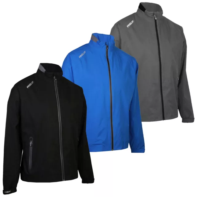 ProQuip Mens Pro-Flex EVO Waterproof Golf Jacket Full Zip Coat Breathable Teflon