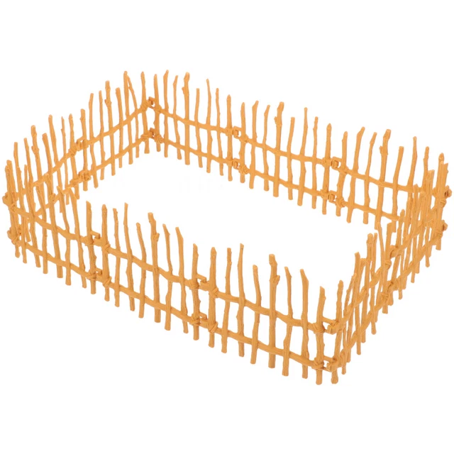PHENOFICE Recinzione in Legno Miniatura per Giardino e Casa delle Bambole, Bordo Decorativo Bianco 1 Metro, Facile da Montare per Piante Grasse e Micro Paesaggi