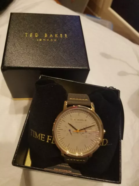 Ted Baker London Brit Multifunction Mixed Strap Watch, 40mm New $155