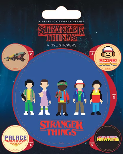 Vinyl Sticker / Aufkleber-Set STRANGER THINGS - Arcade 1x groß 4x klein PS7422