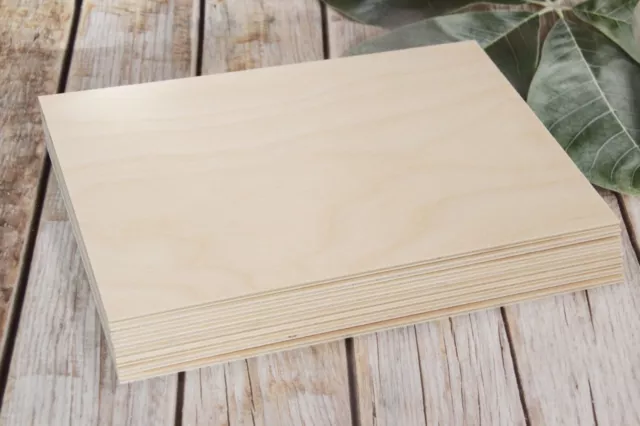 Birch Plywood Laser Safe A/BB Ply Sheets  3mm, 4mm, 5mm, 6mm, Models, Pyrography