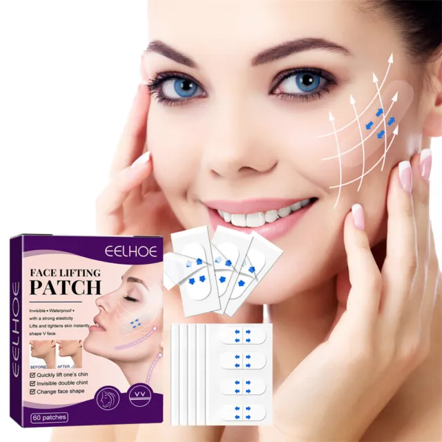 40/60 × Breathable Face Lift Sticker Patch Long Lasting Instant Facial Line Tape