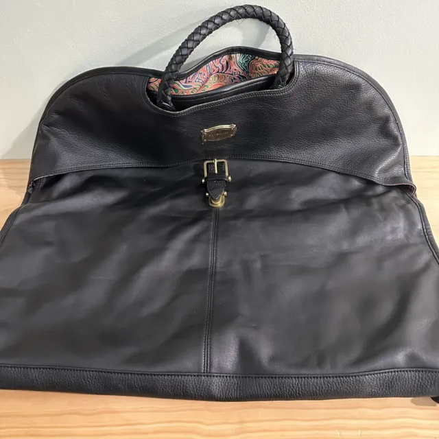 Vintage Leather Samsonite Resort Izola Black Label Garment Bag Original Tags
