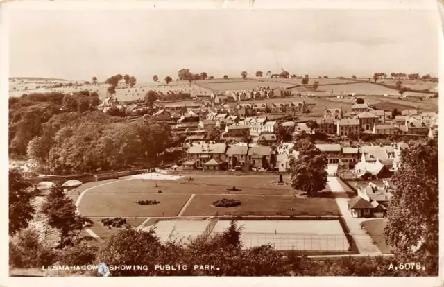Leshahagow Lanarkshire Scotland birds eye view air view real photo pc Y13928