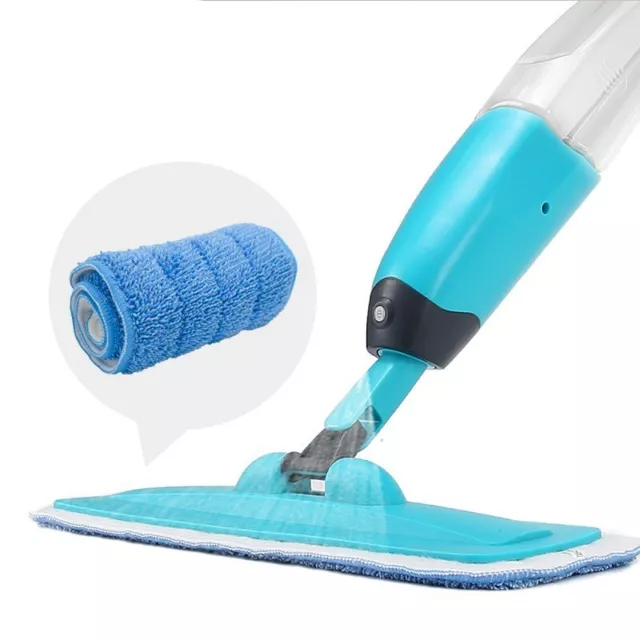 Water Spray Mop Wet Hard-Wood Floor/Tiles Cleaning Micro-fibre Pad Flat Cleaner