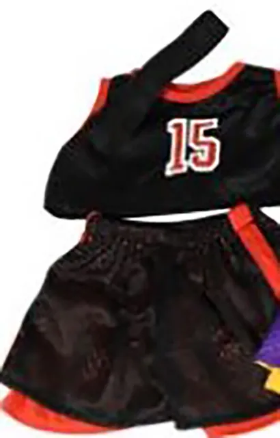 Black and Red Basketball Outfit Fits Most 14"-18" Build-A-Bear and Make Your Own