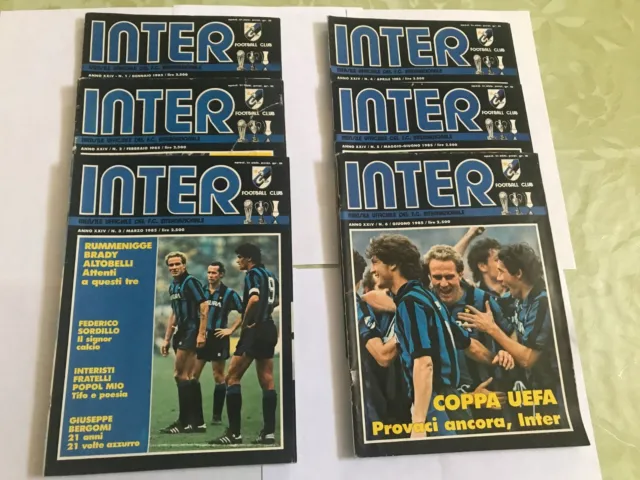 Rivista Ufficiale Inter Football Club Annata Completa 1985  Con Raccoglitore